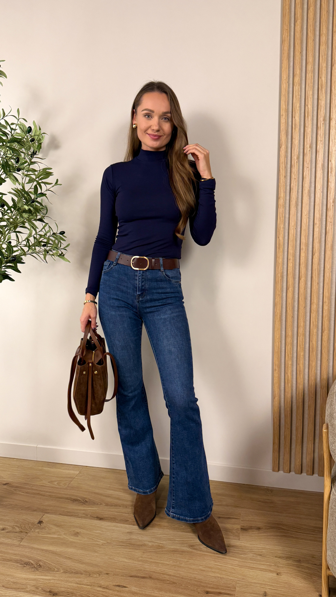 Spodnie flare Isole denim