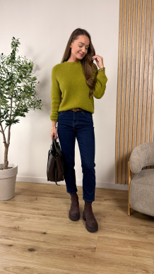 Alpakowy sweter Nizza zielony