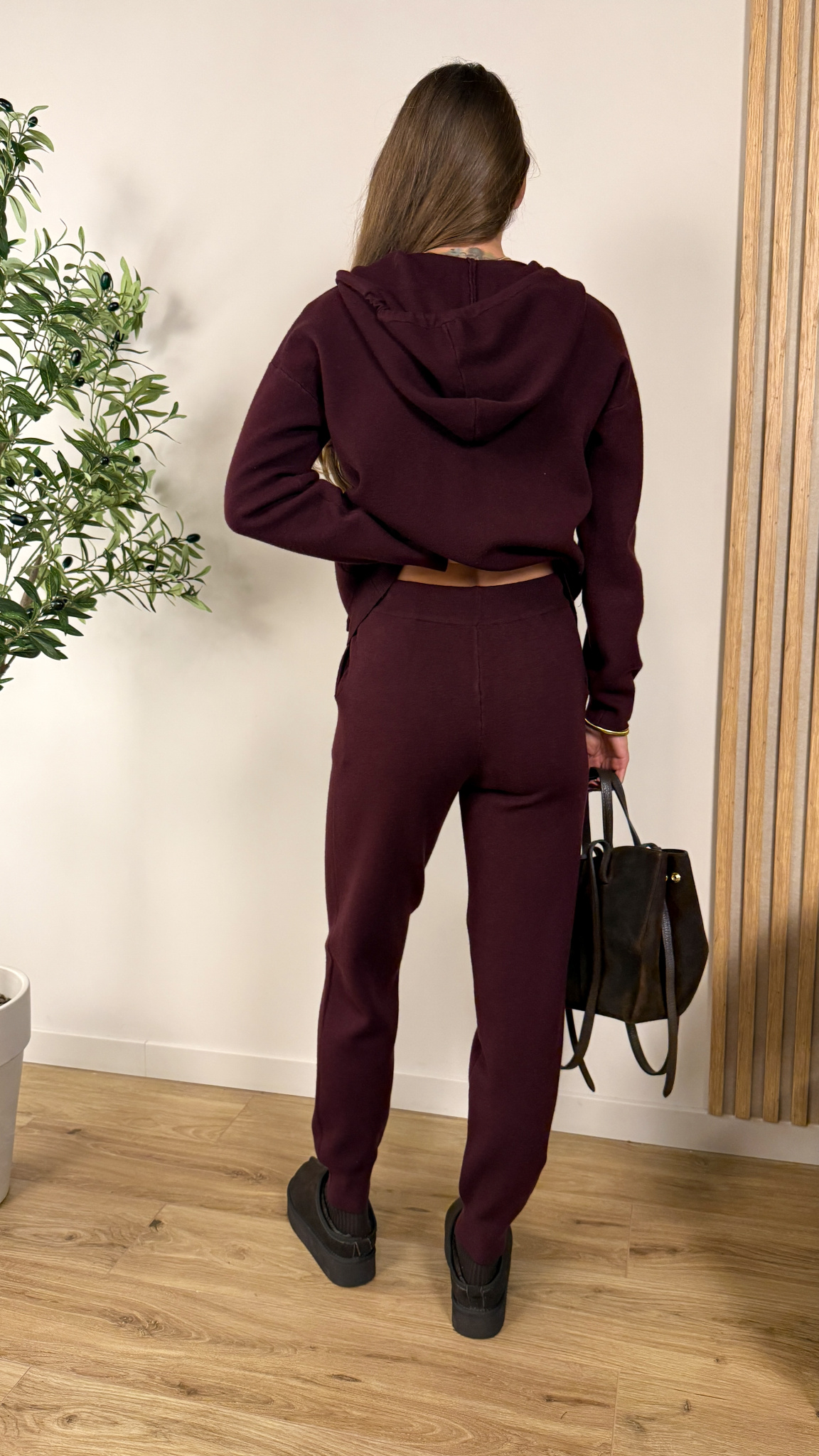 Komplet Ambra burgundowy